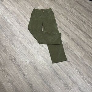 Princess Polly Olive Green Corduroy Trousers Size 6